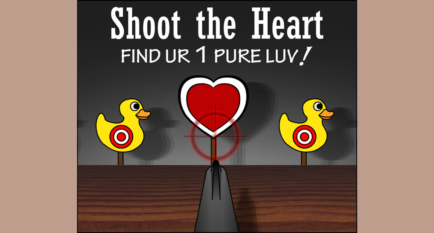 Thumbnail. Shoot the Heart Banner.