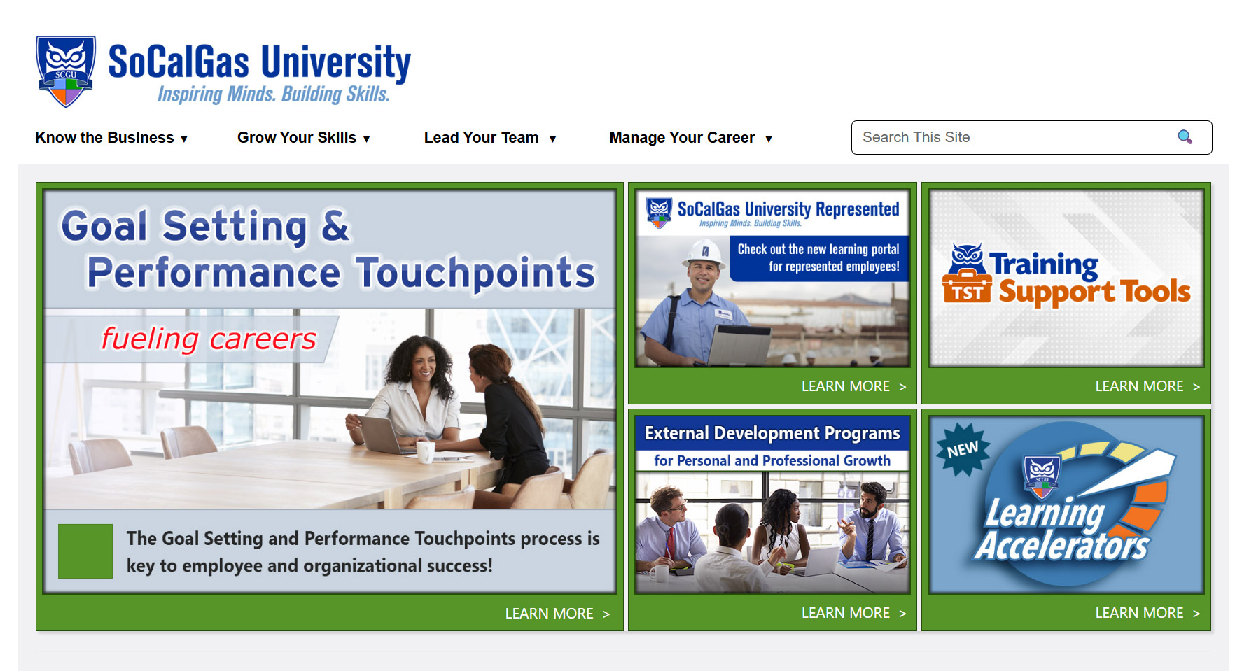 Thumbnail. SoCalGas University website.