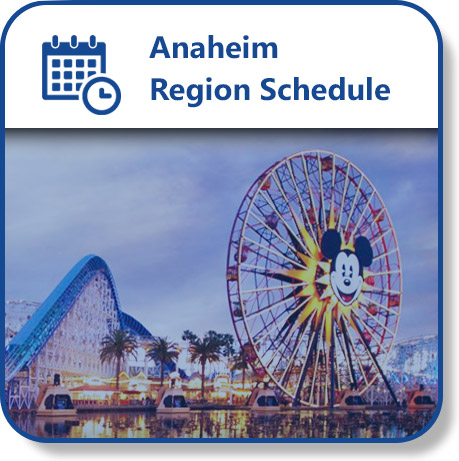 Anaheim Region Schedule.