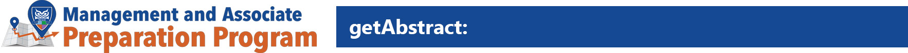 Management and Associate Preparation Program. getAbstract.