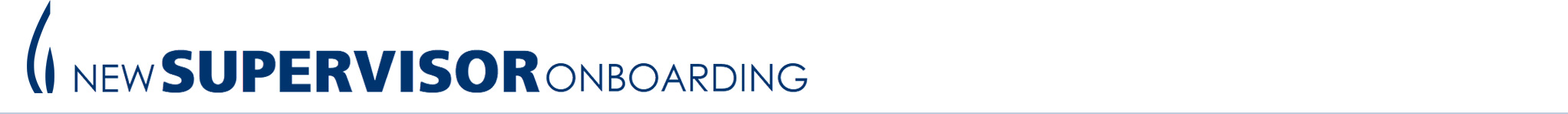 Logo. New Supervisor Onboarding Program.