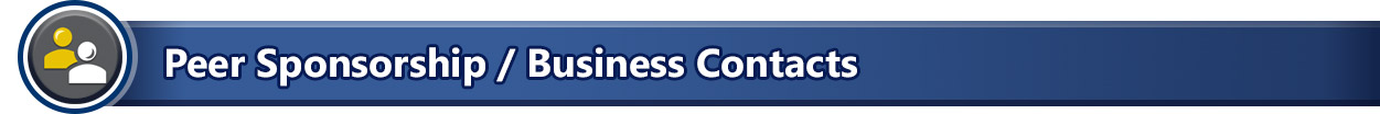 Section. Peer Sponsorship / Business Contacts.