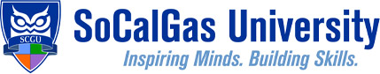 Logo. SoCalGas University. Inspiring Minds. Building Skills.