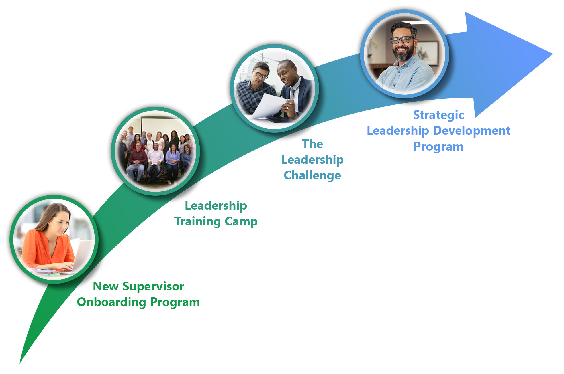 Graphic. The LEAD journey.