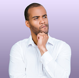 Picture. Someone looking inward thinking about their career.