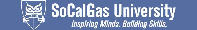 Logo. SoCalGas University. Inspiring Minds. Building Skills.