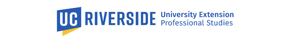 Logo. UC Riverside. University Extension Professional Studies.