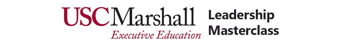 Logo. USC Marshall Executive Education Leadership Masterclass.