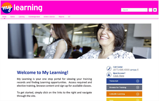 My Learning Staging Portal.